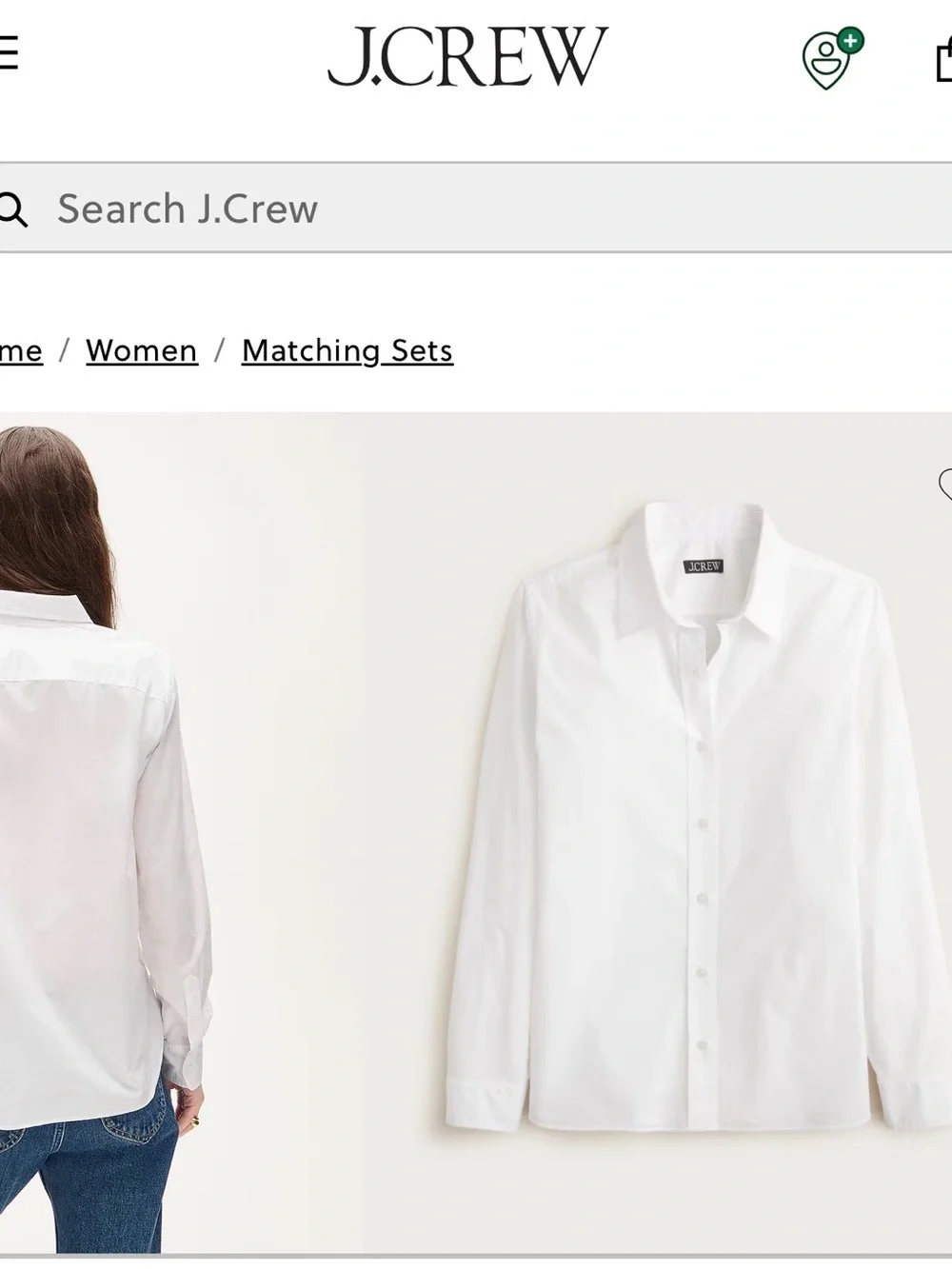 J. Crew White Cotton Button-Down Shirt